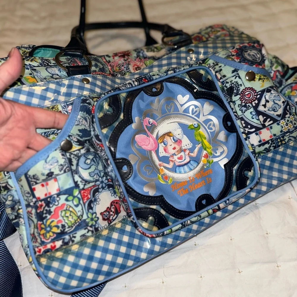 Oilily Vintage/RARE Blue Patterned Diaper Bag